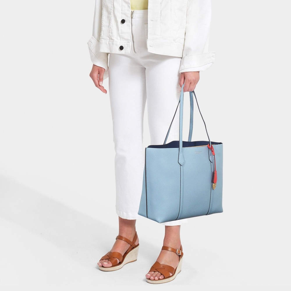 Tory Burch Perry Tote with painted collaboration Mison Kim